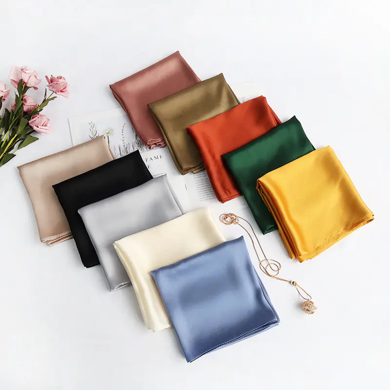 Solid Color Silk Scarf