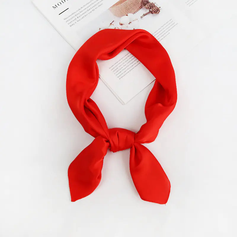 Solid Color Silk Scarf