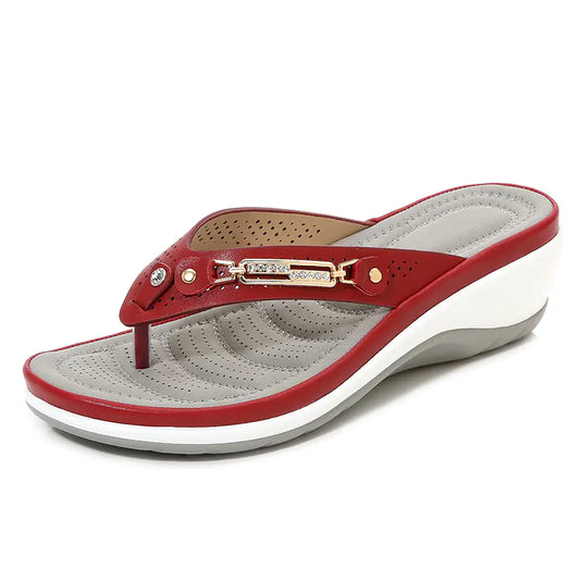 Women's  Sandals with Metal Buckle Design